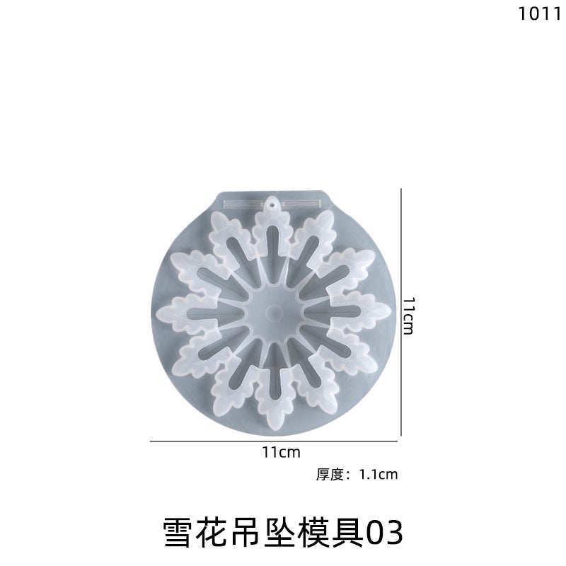 Poppy Diy Crystal Glue Mold Homemade High Mirror Snowflake Pendant Jewelry Silicone Mold Spot - Image 1