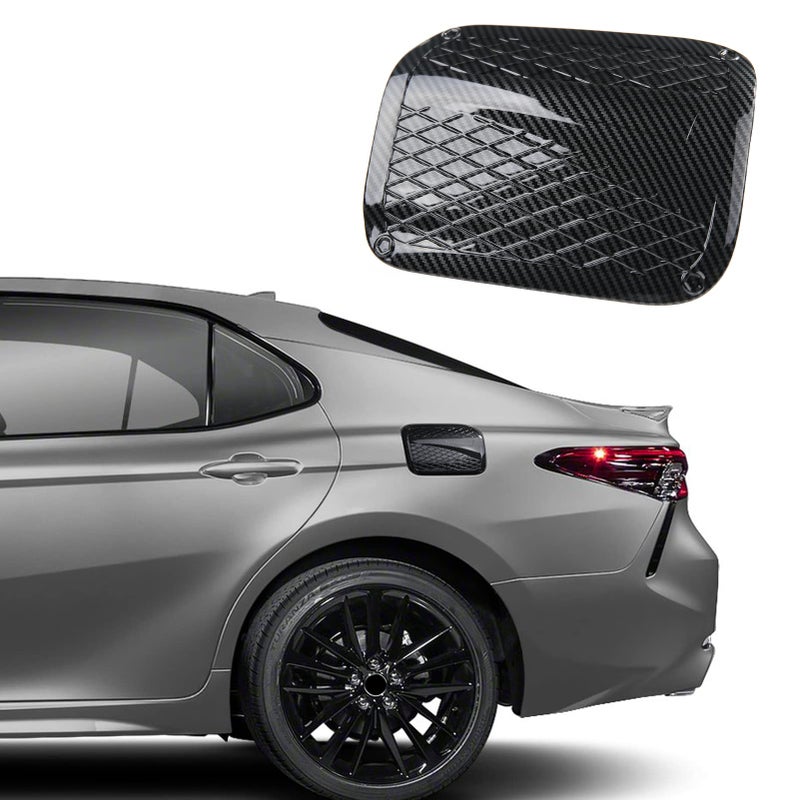 CKE for 8th Gen Camry Compatible with Toyota Camry 2024 2023 2022 2021 2020 2019 2018 Accessories Car Fuel Tank Cover Trim Oil Gas Cap Exterior Decoration Sticker Carbon Fiber Style