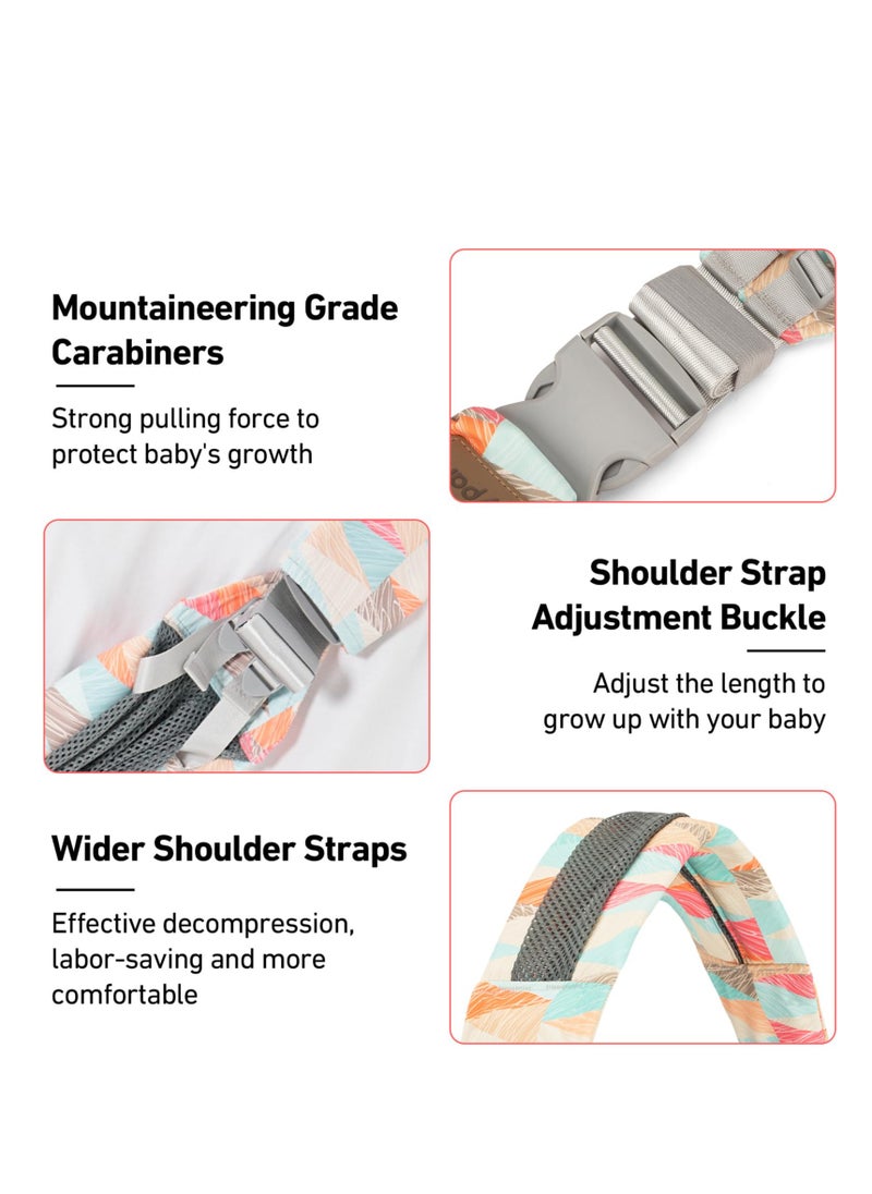 Bebiland - Baby Carrier, Newborn from Birth Adjustable, Baby Carrier on One Shoulder Ergonomic Practical Portable Baby Carrier for Babies from 3 to 36 Months (Colourful) - Image 1