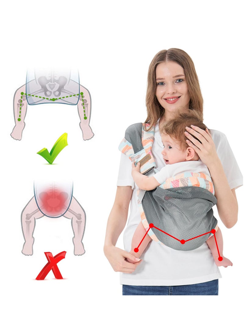 Bebiland - Baby Carrier, Newborn from Birth Adjustable, Baby Carrier on One Shoulder Ergonomic Practical Portable Baby Carrier for Babies from 3 to 36 Months (Colourful) - Image 1