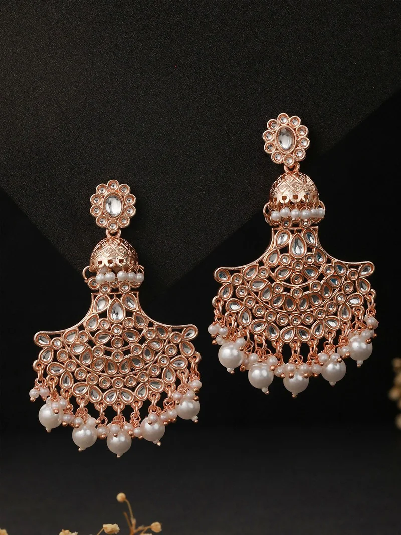 Priyaasi Rose Contemporary Drop Earrings