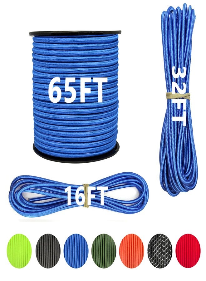 LUYADIN 1/4" x 32' Marine Grade Bungee Cord Elastic Shock Cord, Kayak Stretch String Rope, Heavy Duty Bungee Shock Cords for Repairing Tent Poles, DIY, Tie Downs (Blue) - Image 1