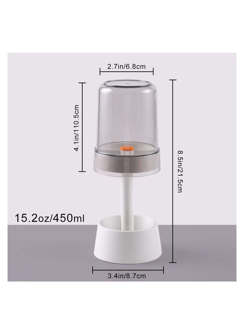 SYOSI Toothbrush Holder Stand with Tooth Brush Cups/Cover, Toothpaste Holder Stand with 3Slots, Dental Storage Organizer Holder Stand , for Electric Toothbrushes, Toothpaste (White)  - Image 5