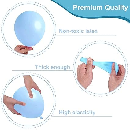 BRIJBAZAAR Rubber Mermaid Balloons For Birthday Decoration-Cute 56Pcs Balloon Decoration For Birthday Birthday Decoration Items For Girl Mermaid Theme Birthday Balloon Decoration Kit,Multi - Image 5