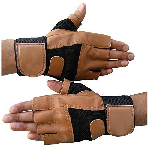 DRAUSS Power Muscles Gym Gloves, Cycling Gloves, Riding Gloves, Stretchable Size for Both Men and Women, Odor-Free and Clean- Tan - Image 2