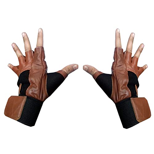 DRAUSS Power Muscles Gym Gloves, Cycling Gloves, Riding Gloves, Stretchable Size for Both Men and Women, Odor-Free and Clean- Tan - Image 4
