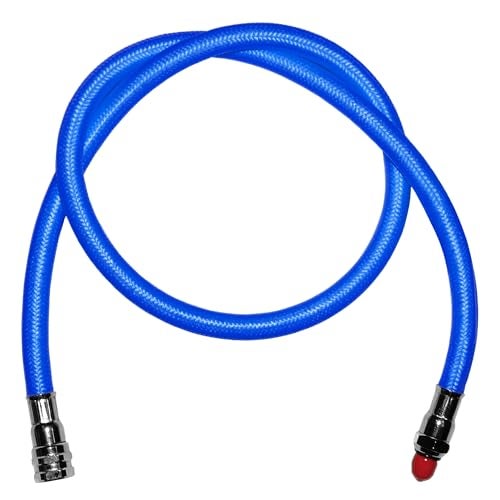 SAEKODIVE Low Pressure Braided Diving Hose - 27" or 36" Flexible Braided Hose - 500PSI for Scuba Diving 2nd Stage Regulator and Octopus (Blue/36") - Image 1