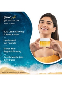 Aqualogica Glow+ Jello Moisturiser With Vitamin C  Papaya For Illuminating Moisturization  Skin Hydration Non Sticky 50 G  - Image 3