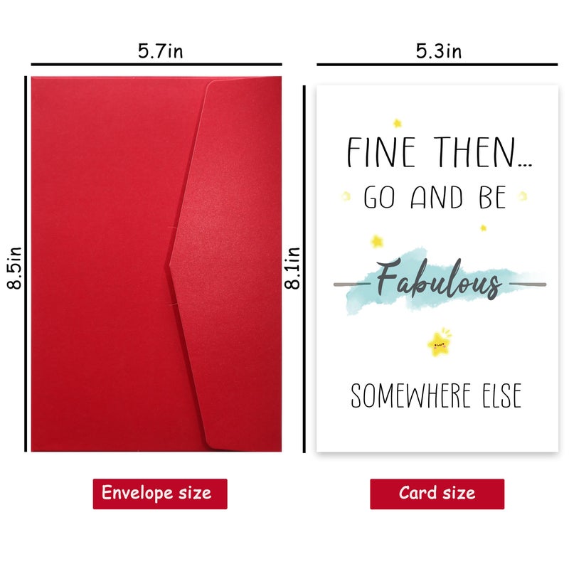 Bewoow Good Luck Gifts for Coworker, Funny Farewell Card for Leaving Colleague, Sassy Goodbye Gift for Women, We Will Miss You Office Card for Coworkers, Humorous Going Away Gifts - Image 2