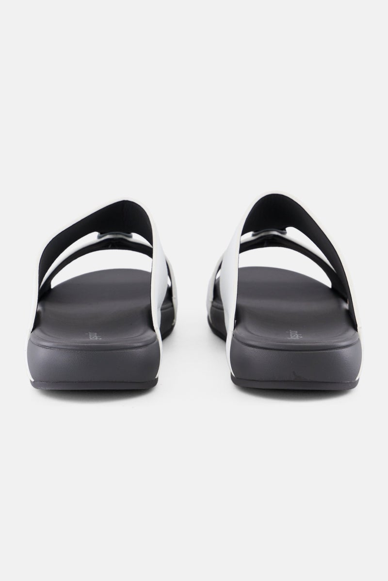 Algspar Men Slip On Arabic Sandals, White  - Image 4
