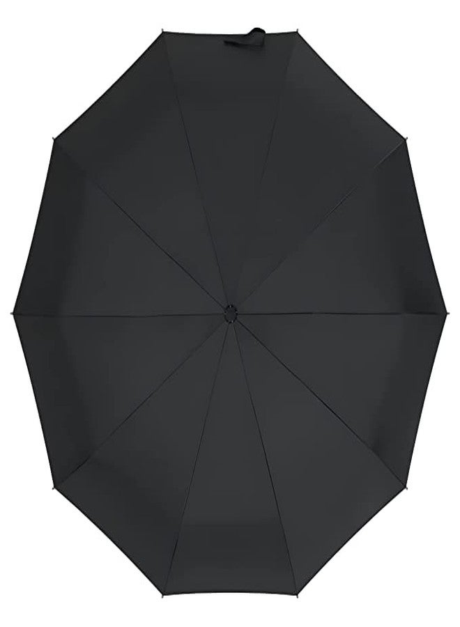 Granthi Enterprise Long Stick Automatic Open and Close Anti-UV Travel Umbrella | Portable Windproof Umbrella For Kids & Adults (Black) - Image 3