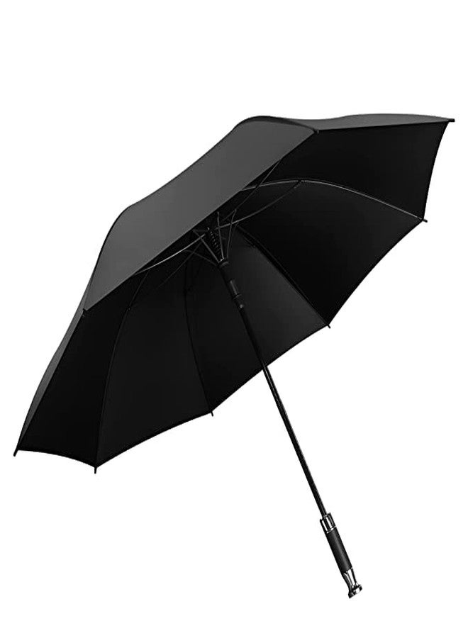 Granthi Enterprise Long Stick Automatic Open and Close Anti-UV Travel Umbrella | Portable Windproof Umbrella For Kids & Adults (Black) - Image 2