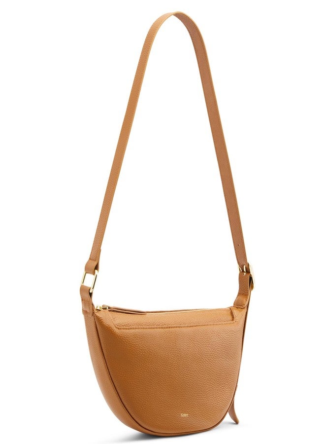 Kattee Leather Crossbody Purses for Women, Small Sling Bag, Women's Shoulder Handbags with Adjustable Strap, Brown - Image 1