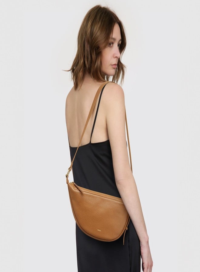 Kattee Leather Crossbody Purses for Women, Small Sling Bag, Women's Shoulder Handbags with Adjustable Strap, Brown - Image 2