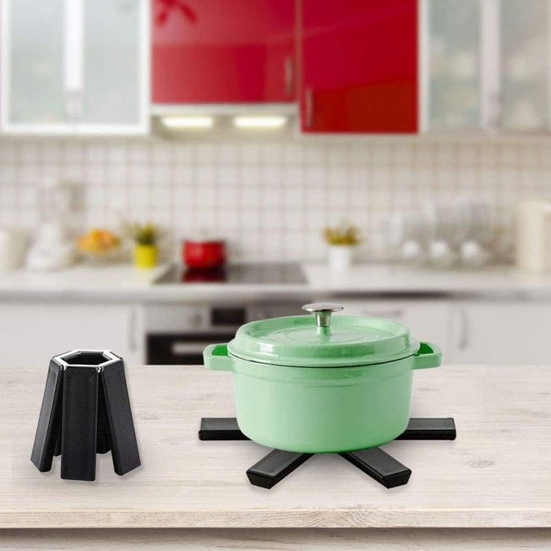 Niralasa Niralasa Folding Heat Insulation Pad for Kitchen, Folding Insulated Pad for Hot Pots, Foldable Trivet Mats, Non Slip Placemat Coaster, Kitchen Gadgets Accessories - Image 3