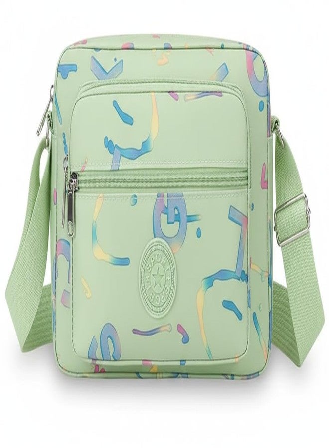 WildHorn Sling Bag for Women | Polyester Crossbody Bag | Multi-Compartment Shoulder Bag | Lightweight Travel & Daily Use Bag (Green) - Image 1
