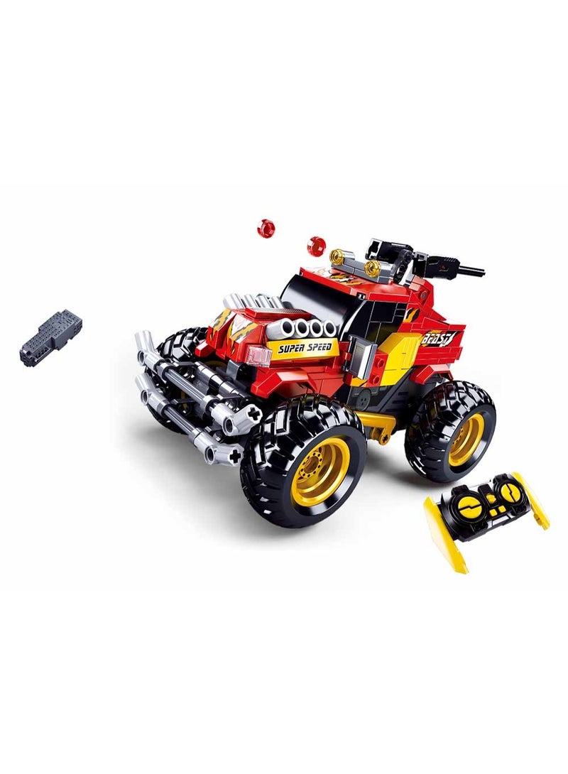 Sluban Power Bricks Series, Off-Road Vehicle Building Set 265 Pieces, with Remote Conrtol- Red - Image 1