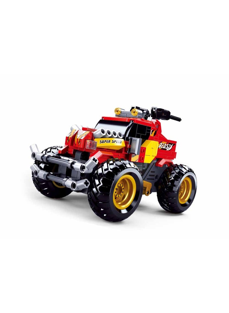 Sluban Power Bricks Series, Off-Road Vehicle Building Set 265 Pieces, with Remote Conrtol- Red - Image 3