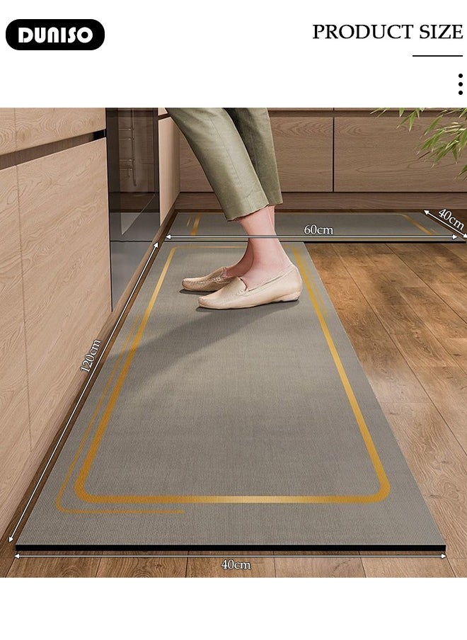 2 PCS Kitchen Mats and Rugs Set , Non Slip Heavy Duty Standing Mat, Quick Dry Diatom Mud Floor Mat, Extra Soft and Absorbent Floor Mats for Kitchen, Bath, Office, Laundry(40*60cm+40*120cm) - pzsku/ZC8F3160B04C0780AA02DZ/45/_/1738920574/2cfa2da8-f421-4b8e-8086-2f70a3790608