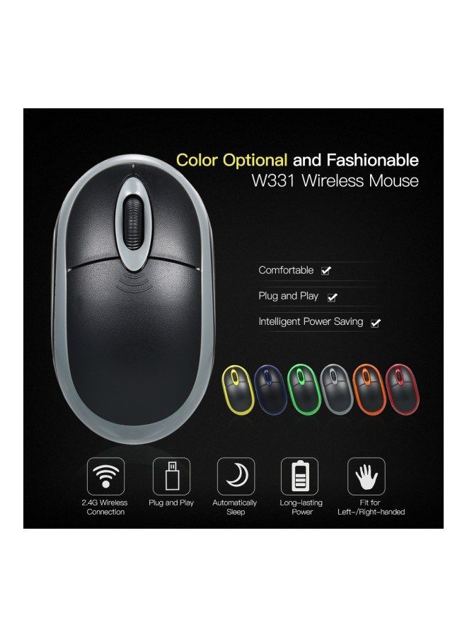 NIBEMINENT W331 Wireless Optical Mouse With Unifying Receiver Grey  - Image 2