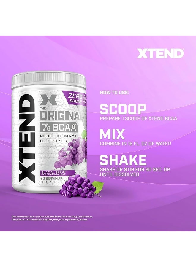 XTEND Glacial Grape Original BCAA Powder 390g 30 Servings