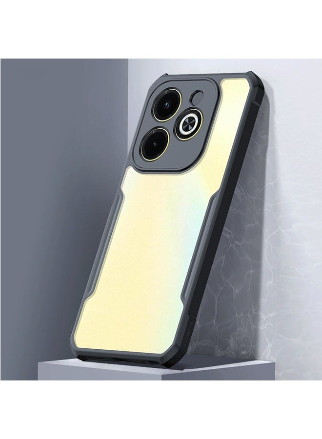 general Infinix Hot 40i Back Cover | Transparent crystal clear hard PC back case with TPU bumper, drop protection for Infinix Hot 40i - Image 1