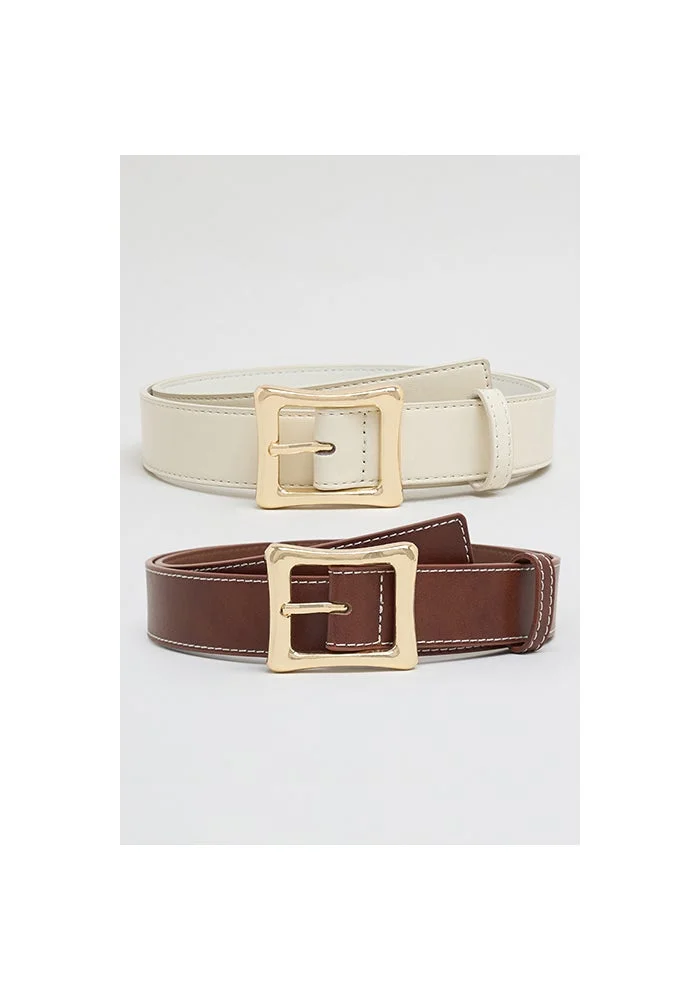 2 Pack Textured Belts