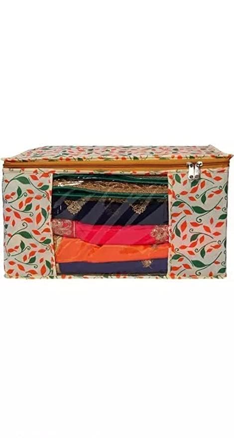 AARON INC Saree Cover With Zip/Storage Bag for Clothes/Saree Packing Covers For Wedding/Organizer Wardrobe Lehenga Bag/Pack of 6 - Image 3