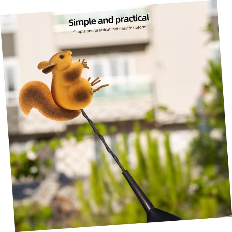 Cute Squirrel Car Antenna Topper Playful Exterior Ornament for Vehicle Decor Easy to Install Decoration for All Weather Conditions Unique Squirrel Decor for Car Lovers - Image 5