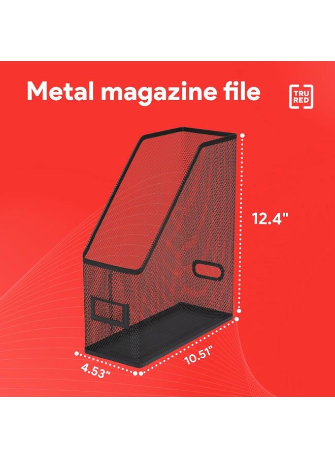 TRU RED TR57569-CC Metal Magazine File, Matte Black, Each (TR57569) - Image 2