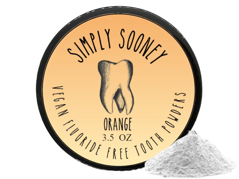 SIMPLY SOONEY Zero Waste Paper Bag Kid Safe Orange Organic Vegan Fluoride Free Remineralizing Tooth Powder - Ships Without Any Plastic - Image 3
