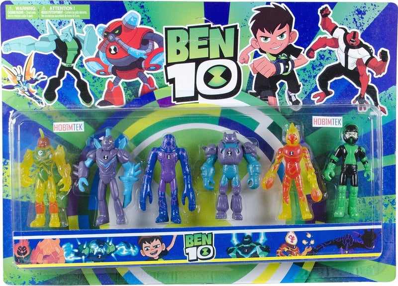 BEN10 Benten Aliens 6-Piece Figure Toy Character Set