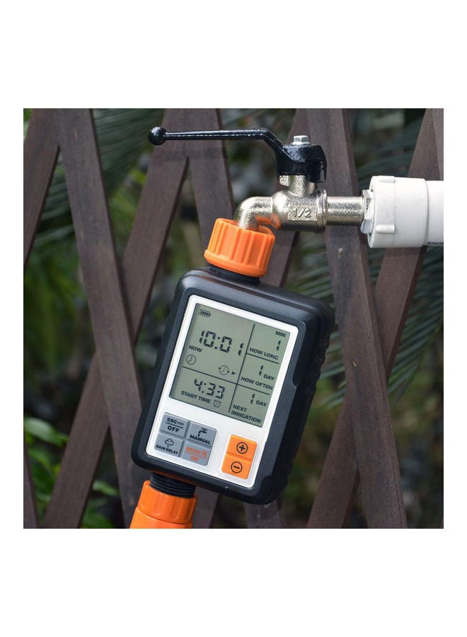 Loquat Large Screen Automatic Watering Timer Black/Orange - Image 4
