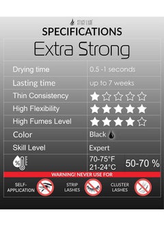 Stacy Lash Ng Eyelash Extension Glue Stacy Lash (0.17Fl.Oz / 5Ml) / 0.5-1 Sec Dry/Retention - 8 Weeks/Black Adhesive/Professional Supplies  - Image 3