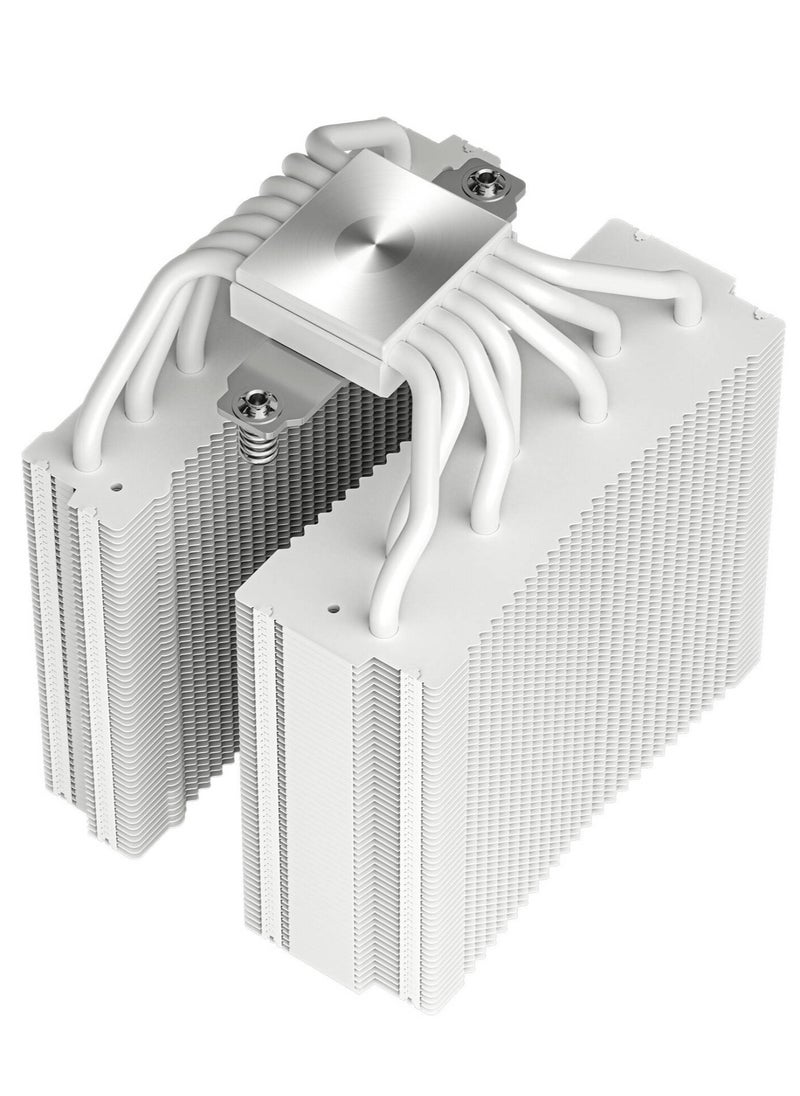 DeepCool Assassin 4S CPU Cooler, 140mm True FDB Fan, 7x 6mm Heatpipes, 1800 RPM Fan Speed, 61.25 CFM Airflow, 6-Pole Fan Motor, 4-pin PWM Connector, 164mm Height, White | R-ASN4S-WHGPMN-G