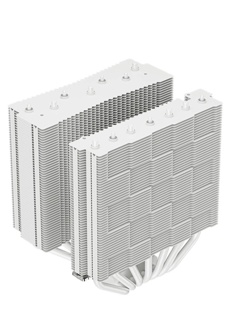 DeepCool Assassin 4S CPU Cooler, 140mm True FDB Fan, 7x 6mm Heatpipes, 1800 RPM Fan Speed, 61.25 CFM Airflow, 6-Pole Fan Motor, 4-pin PWM Connector, 164mm Height, White | R-ASN4S-WHGPMN-G