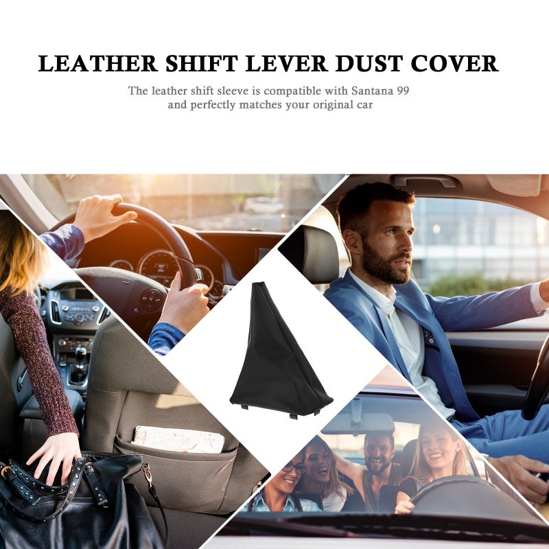Car Knob Cover Universal Leather Manual Auto Boot Cover - Image 2