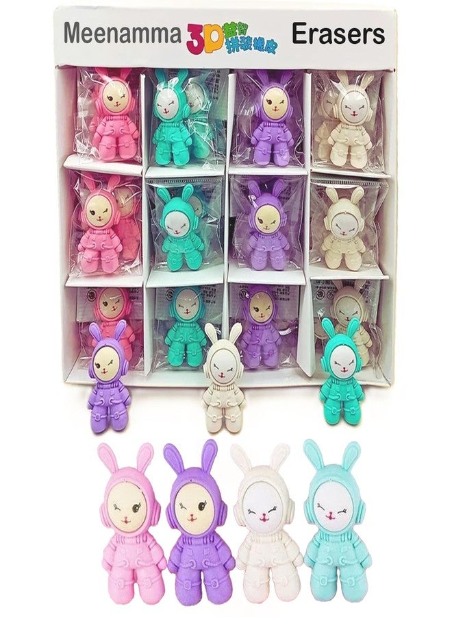 Cute Rabbit Erasers for Kids | Adorable Bunny Shaped Birthday Return Gift Pack for Children | Erasers for Kids School | Non Dust & Non Toxic Clean Erasing | Staionery Gift Items (36) - Image 1