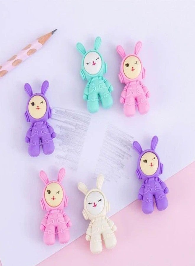 Cute Rabbit Erasers for Kids | Adorable Bunny Shaped Birthday Return Gift Pack for Children | Erasers for Kids School | Non Dust & Non Toxic Clean Erasing | Staionery Gift Items (36) - Image 2