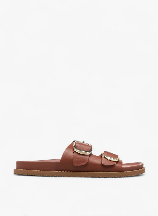 Celeste Women's Buckle Detail Slip-On Sandals - LS10548-54