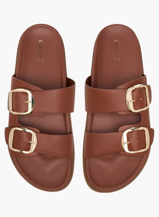 سيليست صنادل نسائية سهلة الارتداء بتفاصيل إبزيم