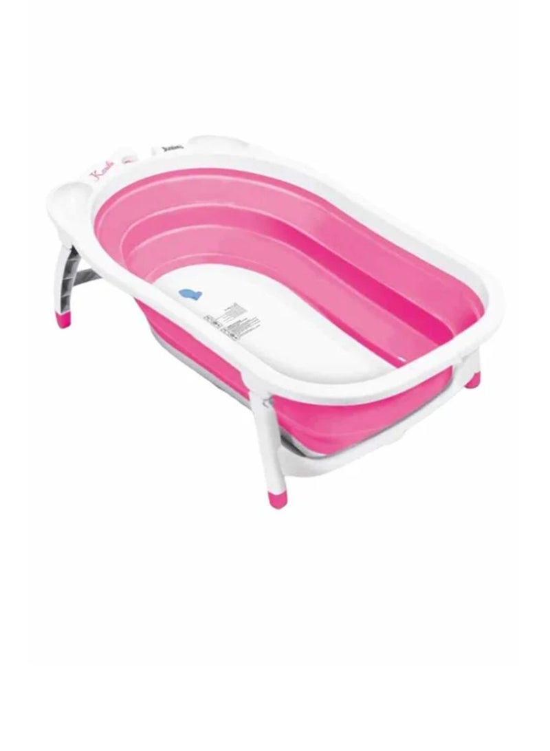 Portable foldable baby bathtub, pink - Image 1