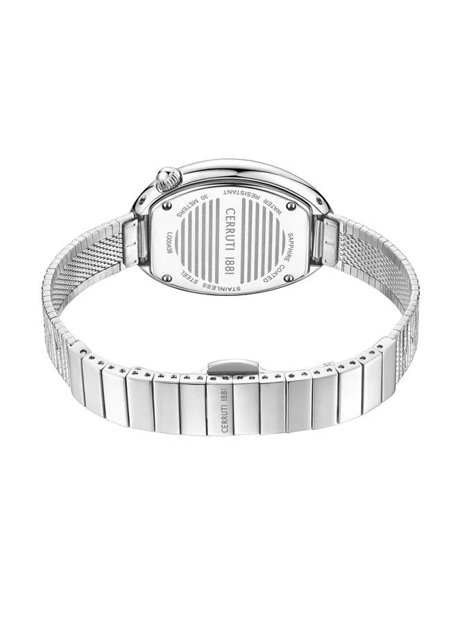 شيروتي 1881 Cozzana Analog Green Watch For Women Sapphire Coated Curve Glass And Stainless Steel Bracelet 31mm Water Resistant 5 ATM - CIWLG0043802