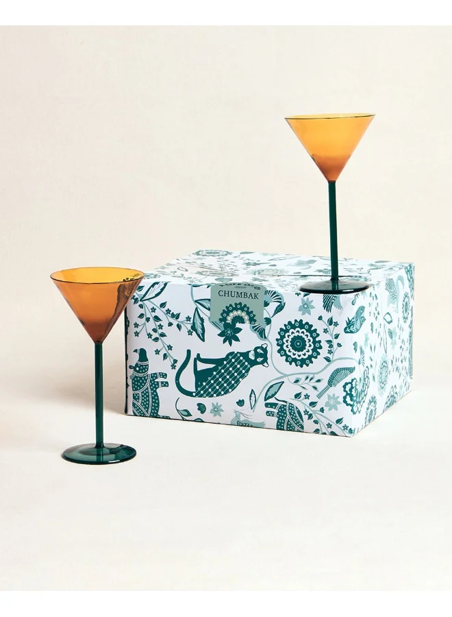 Chumbak  Cove Martini Glass Gift Set - Set of 2 |  160 ml  | Best Price UAE