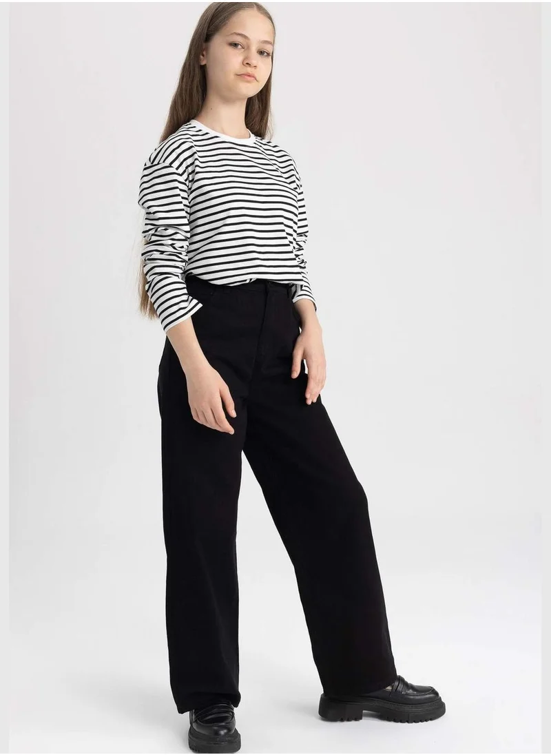 DeFacto Girl Wide Leg Woven Trousers