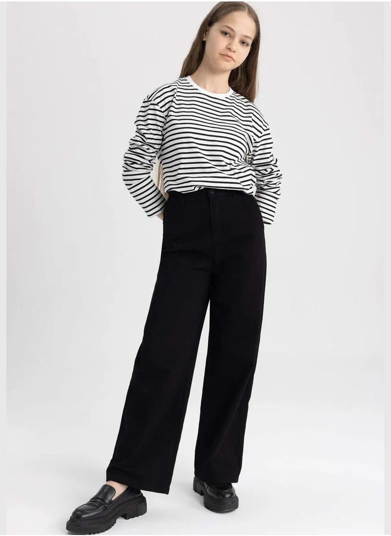 DeFacto Girl Wide Leg Woven Trousers