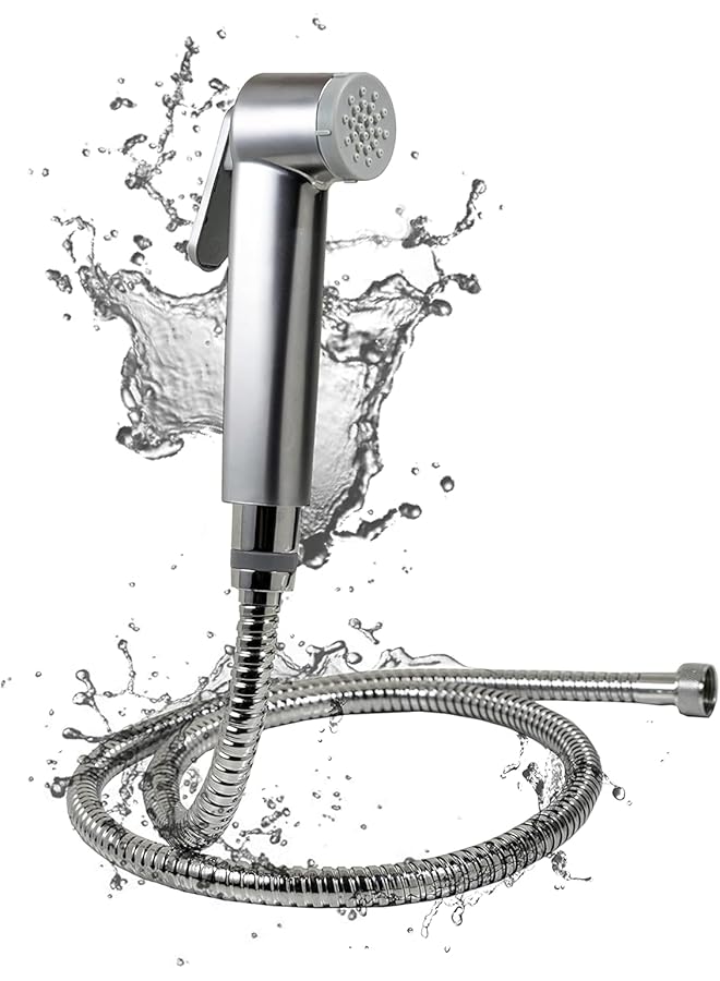The Bros Shattaf Set - Chrome Bidet Sprayer with Stainless Steel Chrome Hose - Image 1