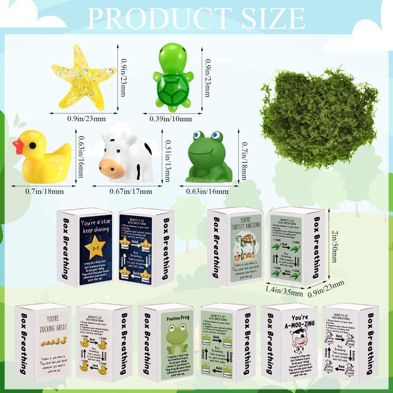Cinnvoice 100 Set Bulk Valentines Day Gifts for Friends Small Funny Desk Pets Cute Resin Ornaments Galentines Party Favors Adults Positive Emotional Card Box Women Men Office Coworker (Duck) - Image 2