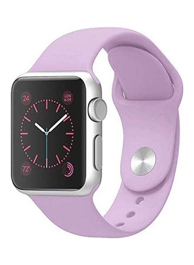 ICS Replacement Silicone Strap For Apple Smartwatch 38-40mm Purple - Image 1