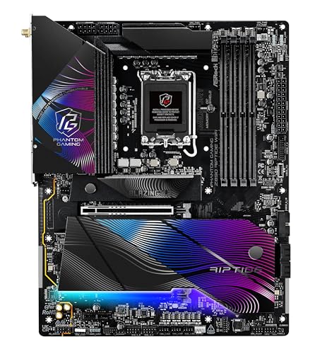 ASRock Intel Core Ultra Phantom Gaming Z890 Riptide WiFi 7 ATX Motherboard DDR5 9066 MHz 256 GB LGA1851 RL-ILM M.2 PCIe 5.0 - Image 2